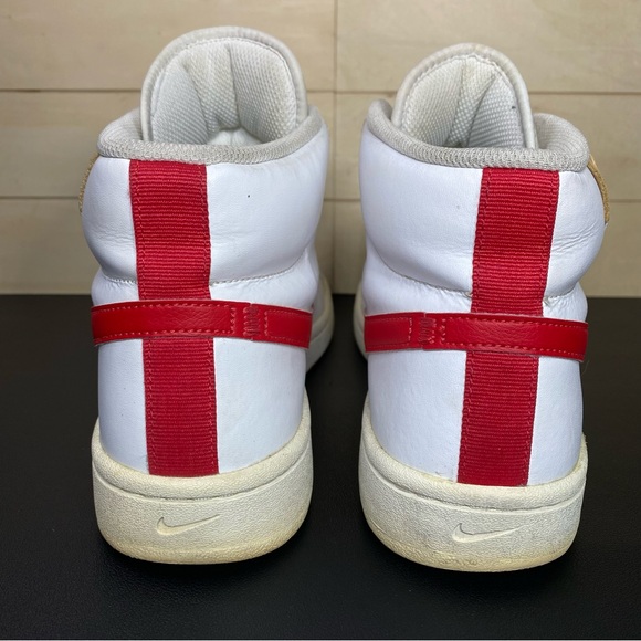 Nike Court Royale 2 Mid White Red Men's Size 9.5 Shoes Sneakers CQ9179-101 - Picture 6 of 11